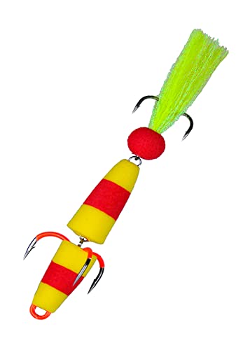 K.P Baits Foam Jig Schaumstoff Köder Streamer 9 cm Orange Gelb - 1 Stück - UV-aktiver Drilling - Ideal für Barsche und Zander K.P Baits Foam Jig Schaumstoff Köder Streamer 9 cm Orange Gelb - 1 Stück - UV-aktiver Drilling - Ideal für Barsche und Zander von K.P Baits