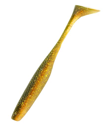 K.P Baits Lazy Shad Gummifisch 4" 10 cm 5 Stück Barsch Zander 035 Braun Gold K.P Baits Lazy Shad Gummifisch 4" 10 cm 5 Stück Barsch Zander 035 Braun Gold von K.P