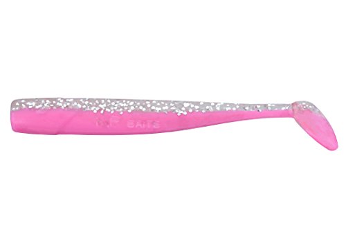 K.P Baits Slim Shad Gummifisch 4" 10 cm 5 Stück 143 Pink Ghost von K.P