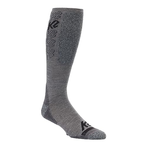 K2 Snow Unisex – Erwachsene Skisocken Chain Logo Sock, Gray, 20H1303 von K2