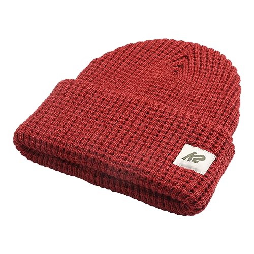 K2 Waffle Beanie Mütze, maroon, One size von K2