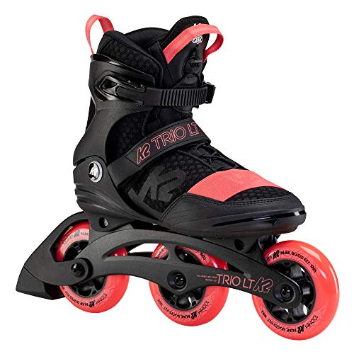 K2 Skates Unisex Inline Skates TRIO LT 100 SHORT CUFF, black - coral, 30F0128.1.1.095 von K2