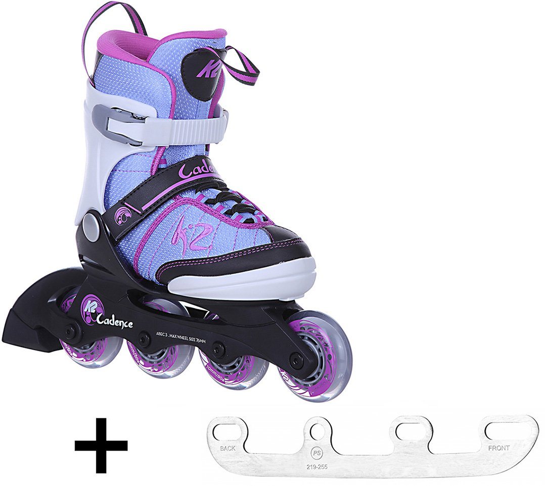 K2 Inlineskates K2 CADENCE JR GIRLS Kinder Inline Skate inkl. Schlittschuh Eiskufen von K2