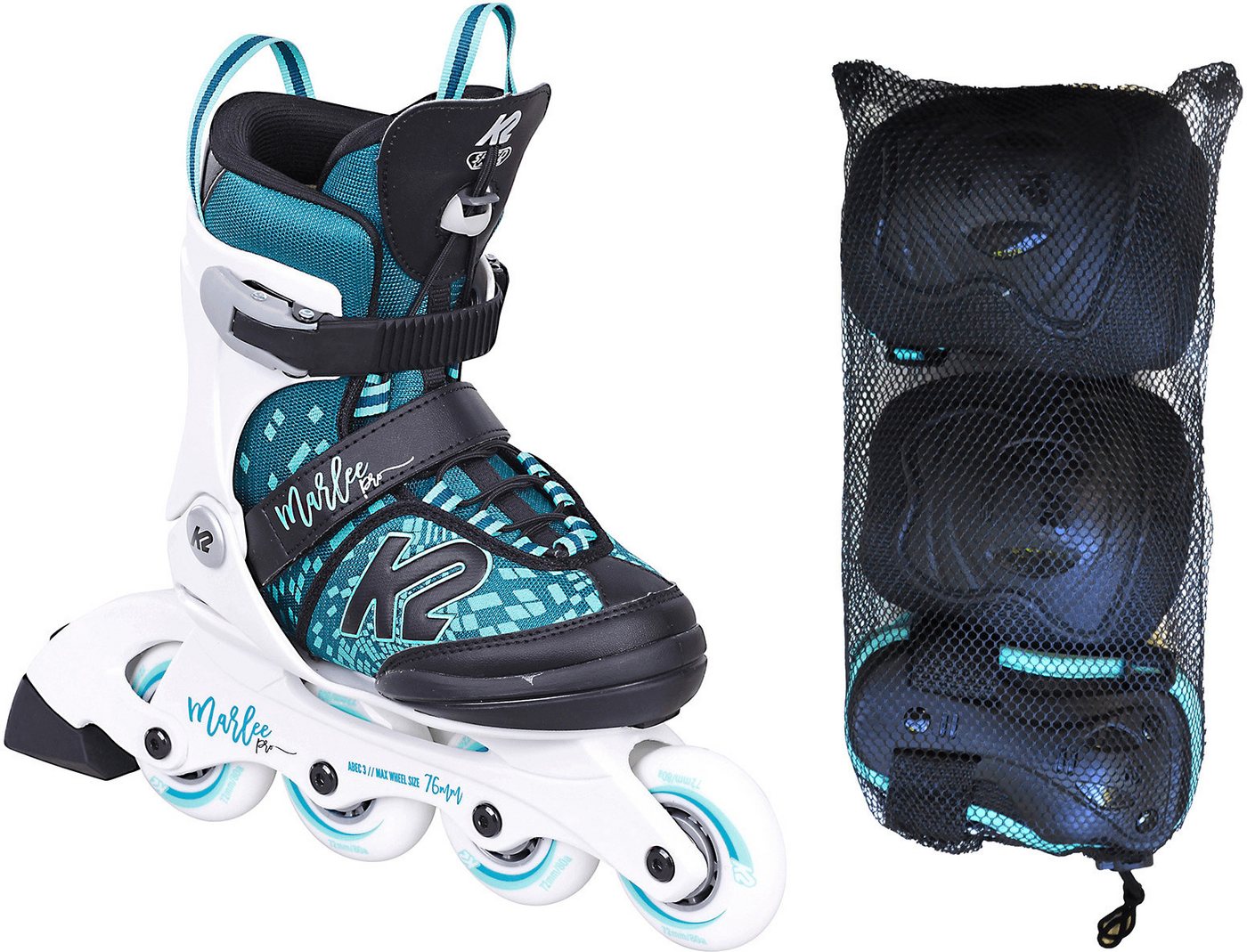 K2 Rollschuhe K2 MARLEE PRO PACK Kinder Inkline Skate inkl. Schonerset von K2