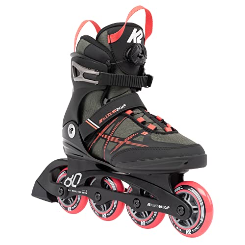 K2 Skates Damen Inline Skates ALEXIS 80 BOA, grey - coral, 30G0317.1.1.105 von K2