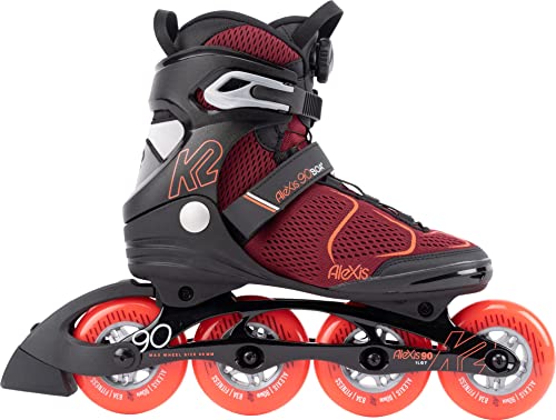 K2 Skates Damen Inline Skates ALEXIS 90 BOA, burgandy - orange, 30G0817.1.1.090 von K2