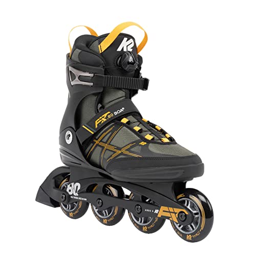 K2 Skates Herren Inline Skates F.I.T. 80 BOA, grey - mustard, 30G0315.1.1.080 von ovios