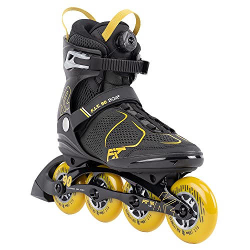 K2 Skates Herren Inline Skates F.I.T. 90 BOA, grey - mustard, 30G0815.1.1.085 von K2