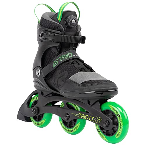 K2 Skates Unisex Inline Skates TRIO LT 100, black - green, 30G0301.1.1.080 von K2