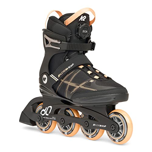 K2 Skates Damen Inline Skates ALEXIS 80 BOA, black - peach, 30H0100.1.1.100 von K2