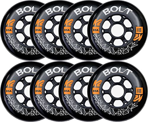 K2 Skates Bolt 90 MM 85A 8-Wheel Pack W ILQ 9 – Black – 30F3013 von K2