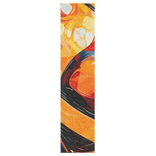 KAAVIYO Aquarell Abstrakter Basketball Muster Skateboard Griptape rutschfest Selbstklebend Longboard Griptapes Aufkleber Griffband(9x33in,44x10in 1pcs) von KAAVIYO
