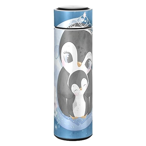 KAAVIYO Mutter Baby Pinguin Mond Wasserflasche Wasserkanne Edelstahl Isolierte Isolierflasche Auslaufsicher von KAAVIYO