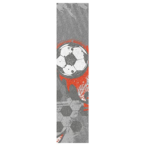 KAAVIYO Sport Fußball Fußball Skateboard Griptape rutschfest Selbstklebend Longboard Griptapes Aufkleber Griffband 9x33in,44x10in(1pcs) von KAAVIYO