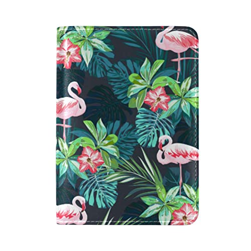 Tropischer Blattblumenflamingo Reisepass Reisepasshülle Ausweis Hülle Echtes Leder Hülle Schutzhülle für Reisen Männer Frauen Tropischer Blattblumenflamingo Reisepass Reisepasshülle Ausweis Hülle Echtes Leder Hülle Schutzhülle für Reisen Männer Frauen von KAAVIYO