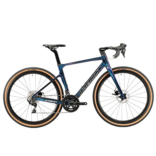 KABON Carbon Gravel Rennrad, T800 Carbon Fiber Rahmen 700C Rennrad mit 18 Gängen, integriertem Carbon Lenker, Scheibenbremsen Rennrad für Männer/Frauen von KABON