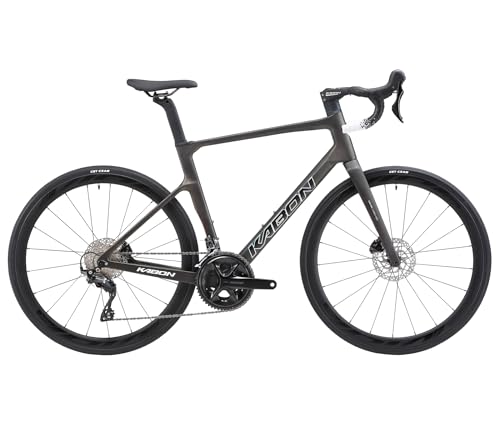 KABON Rennrad Carbon, T800 Carbon Fiber Rahmen 700C Rennrad mit 18 Gängen, Integriertem Lenker, Scheibenbremsen Rennfahrrad für Männer und Frauen (Sand Gold, 56cm) von KABON