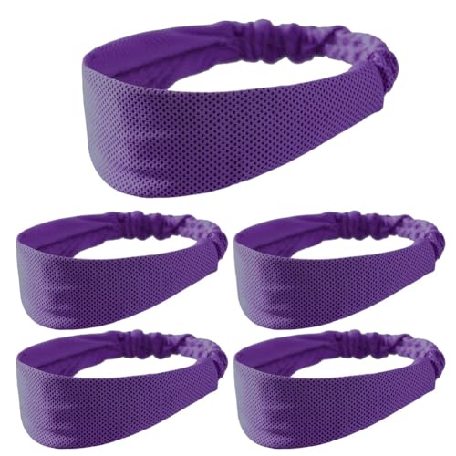 KACPLY Lila Sport-Stirnband, schweißabsorbierend und atmungsaktiv, und Sommer, , Fitness, Stirnband für Damen und Herren von KACPLY