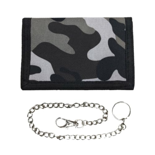 KADSXIYA Trifold Card Holder Slim Card Wallet Multi-Slot Purse Wallet for Women Men, Camouflage Grau von KADSXIYA