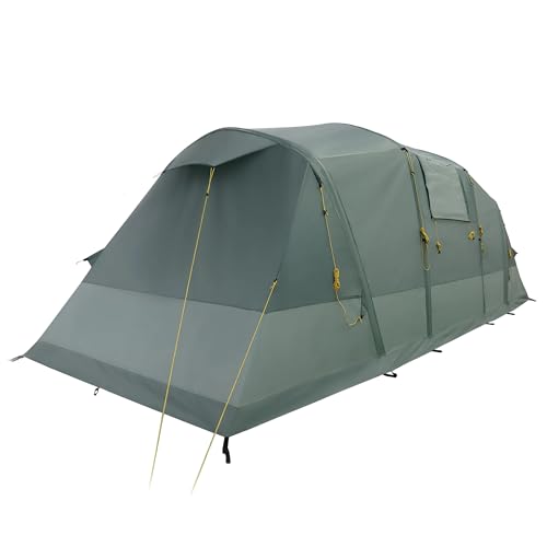 KADVA Campingzelt AIRcamp 6.33 Personen mit Pumpe Tunnelkonstruktion 590 x 205 x 195 cm Wasserdichtigkeit 3000 mm Geräumigkeit Vordach über Eingang Großer Schlafbereich Farbe Grün KADVA Campingzelt AIRcamp 6.33 Personen mit Pumpe Tunnelkonstruktion 590 x 205 x 195 cm Wasserdichtigkeit 3000 mm Geräumigkeit Vordach über Eingang Großer Schlafbereich Farbe Grün von KADVA