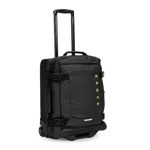 KADVA Lazio Reisekoffer auf Rollen I 44 Liter Kabinengepäck Handgepäck I Soft Shell mit 2 Rädern I Teleskoprahmen I Gewicht 2,7kg I Farbe Schwarz KADVA Lazio Reisekoffer auf Rollen I 44 Liter Kabinengepäck Handgepäck I Soft Shell mit 2 Rädern I Teleskoprahmen I Gewicht 2,7kg I Farbe Schwarz von KADVA