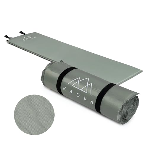 KADVA Selbstaufblasende Matte Aero Bequeme Leichte und Robuste Schlafmatte Ideal fürs Camping und Wandern Außenschicht 100% Polyester Innenschicht 100% Polyurethan 182x52 cm Farbe Silber KADVA Selbstaufblasende Matte Aero Bequeme Leichte und Robuste Schlafmatte Ideal fürs Camping und Wandern Außenschicht 100% Polyester Innenschicht 100% Polyurethan 182x52 cm Farbe Silber von KADVA
