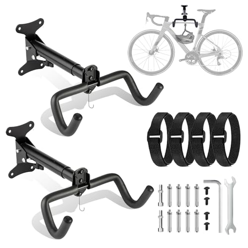 KAFLIC 2 Stück Fahrrad Wandhalterung Horizontal, Fahrrad Halterungen Wand, Fahrrad Wandhalter, Fahrradhalterung Wand für Rennrad MTB KAFLIC 2 Stück Fahrrad Wandhalterung Horizontal, Fahrrad Halterungen Wand, Fahrrad Wandhalter, Fahrradhalterung Wand für Rennrad MTB von Kafilc