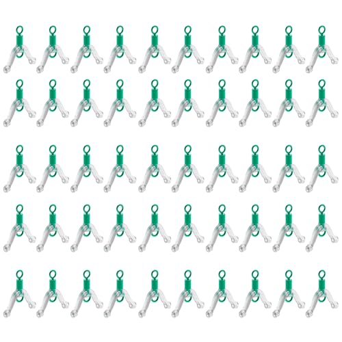 KAHDGSS 50 Stück Angelschnur, Bifurkation, Wirbel, Schütz, 8 geformte Ringe, Angelausrüstung, Sub-Drahtverbinder von KAHDGSS