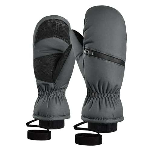 KAHDGSS Ski-Fäustlinge für Damen und Herren, Winterhandschuhe, wasserabweisend, Skihandschuhe, warme Handschuhe, Snowboard-Fäustlinge, Touchscreen-Handschuhe von KAHDGSS