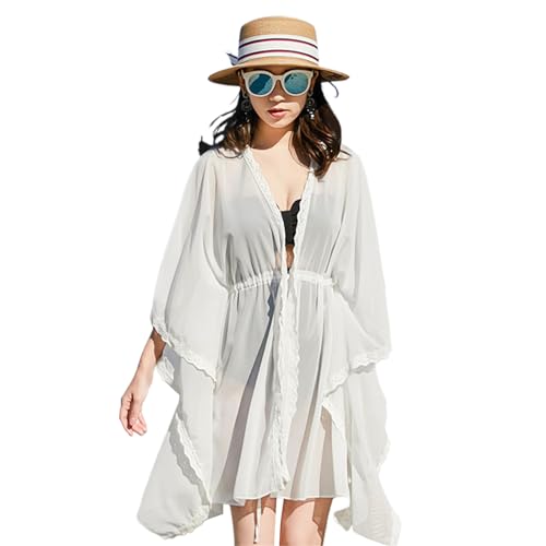 KAHDGSS Strand-Kimono-Strickjacke, offene Vorderseite, Badeanzug, Kimono, Strand-Cardigans von KAHDGSS