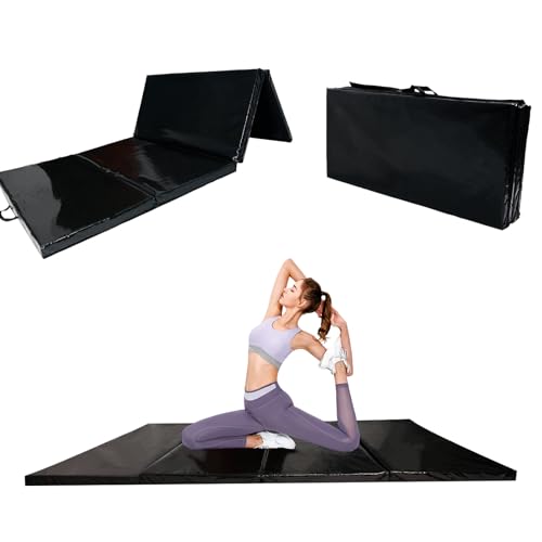 KAIDIDA Gymnastikmatte, faltbar, mit Griff, für Yoga, Pilates, Tumbling, Stretching und Fitness, 2,4 x 1,2 m von KAIDIDA