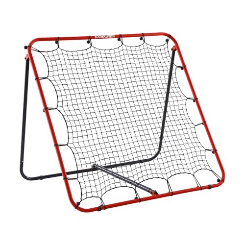 KAIHAOWIN Rebounder für Fußball Kinder 120 ×120 cm，Fußball Rebounder Metall mit Verstellbarem Winkel, Rückprallwand für Fußball von KAIHAOWIN