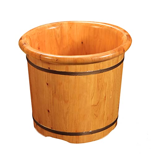 KAJDJDP Fußbadewanne aus reinem Holz, Badewanneneimer, Fußbadewanne, Fußbadewanne, Fußbadewanne, Zedernholz, verdicktes, natürliches, verdicktes Fußbecken, Holzeimer B-30 cm (A 30 cm) The vast Ocean von KAJDJDP