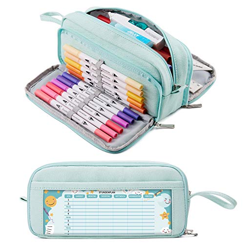 KALIDI Federmäppchen mit 3 Fächer Große Kapazität Mäppchen Federtasche Stiftetasche Pencil Case Bleistifttasche für Schule & Büro KALIDI Federmäppchen mit 3 Fächer Große Kapazität Mäppchen Federtasche Stiftetasche Pencil Case Bleistifttasche für Schule & Büro von KALIDI