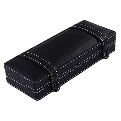 KALLORY Etui Mini Federmäppchen Stift-Organizer-Halter leerer Stift-Organizer Schokoladenstift Schreibstifthalter pädiprotect schutzzelt stiftbox Stiftbehälter Vitrine für Stifte Pu Black von KALLORY