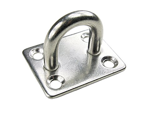 KAMERO Edelstahl V4A, Augplatte Wandhaken/Deckenhaken, D10-60x48mm, rostfrei KAMERO Edelstahl V4A, Augplatte Wandhaken/Deckenhaken, D10-60x48mm, rostfrei von KAMERO