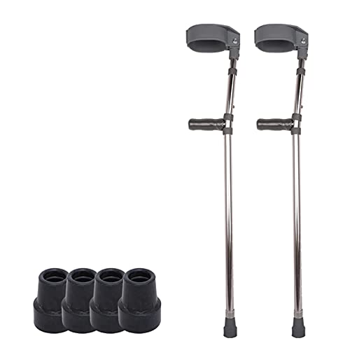 KANBUN Aluminium-Unterarmgehstützen, leichte, höhenverstellbare Krücken, Krücken für ng, für ältere, behinderte und behinderte Benutzer von KANBUN
