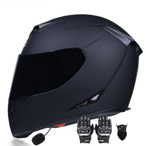 Klapphelm mit Bluetooth, Modularhelm mit Sonnenbrille, Flip-up Motorradhelm Zertifizierung, Anti-Fog-Doppelspiegel Leicht, für Frauen Männer Unisex I,L(59-60CM) von KANMUASD