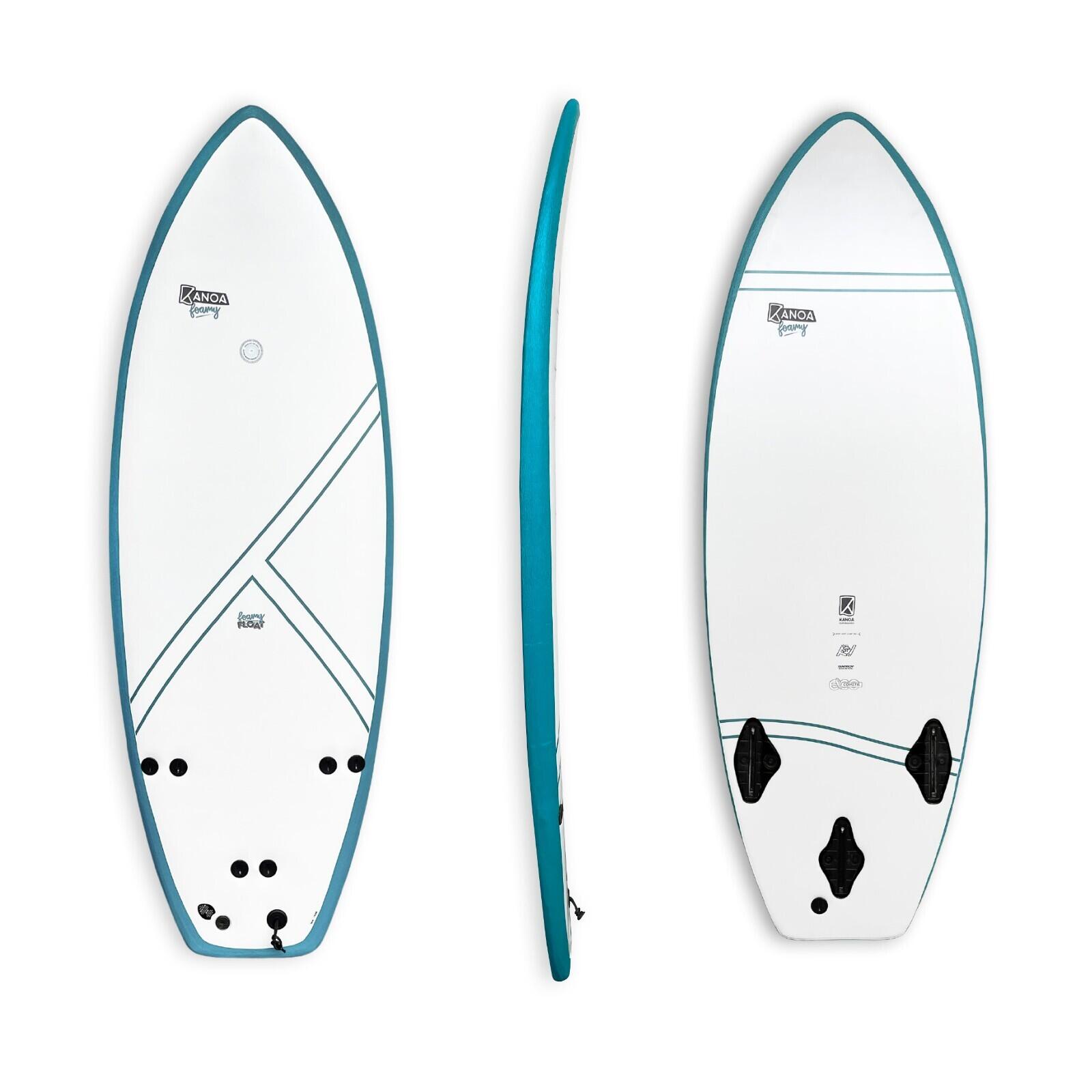 Foamy FLOAT X FCS 5’4 ideales Performance-Softtop-Riverboard mit breiter Outline von KANOA SURFBOARDS