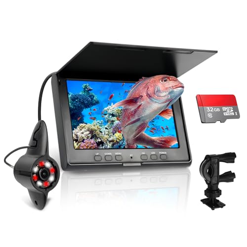 KAOLALI Fischfinder, Unterwasserkamera Angeln mit 7 Zoll IPS Display, 5600mAh Akku, 32 GB Speicherkarte, 20M Kabel, IP68 Wasserdicht Fish Finder Kamera, für Meeresangeln Fluss Angeln Eisfischen KAOLALI Fischfinder, Unterwasserkamera Angeln mit 7 Zoll IPS Display, 5600mAh Akku, 32 GB Speicherkarte, 20M Kabel, IP68 Wasserdicht Fish Finder Kamera, für Meeresangeln Fluss Angeln Eisfischen von KAOLALI