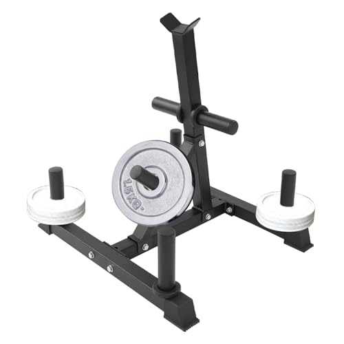 Gewichtsständer Hantelscheiben-Aufbewahrungsgestell Hantelscheibenständer 7 Stangen max. Belastung 300 kg T-Bar Row Attachment Core Strength Training Zubehör für Gewichte, Hanteln von KAPIPALA