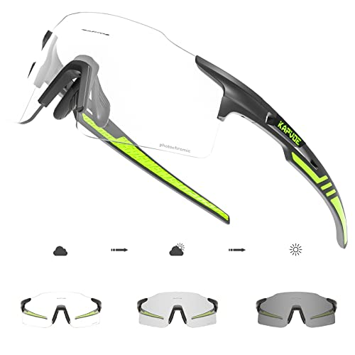 KAPVOE Fahrradbrille MTB Brille Selbsttönend Klar Radbrille Rennrad Sportbrille Sonnenbrille Radsport Laufen Golf Fahrerbrille Baseball Herren Damen KAPVOE Fahrradbrille MTB Brille Selbsttönend Klar Radbrille Rennrad Sportbrille Sonnenbrille Radsport Laufen Golf Fahrerbrille Baseball Herren Damen von KAPVOE