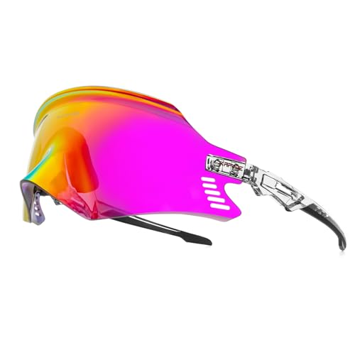 KAPVOE Fahrradbrille Mountainbike Sport Sonnenbrille Radfahren Motorrad BMX Herren Damen Rot klar 13 KAPVOE Fahrradbrille Mountainbike Sport Sonnenbrille Radfahren Motorrad BMX Herren Damen Rot klar 13 von KAPVOE