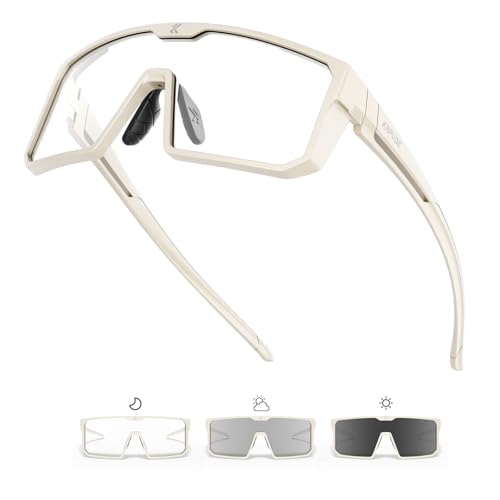 KAPVOE Fahrradbrille Photochromatische Selbsttönend Sportbrille Sonnenbrille Mountain Bike Brille MTB Klar Radbrille Herren Damen KAPVOE Fahrradbrille Photochromatische Selbsttönend Sportbrille Sonnenbrille Mountain Bike Brille MTB Klar Radbrille Herren Damen von KAPVOE