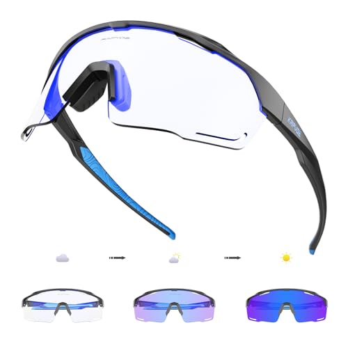 KAPVOE Fahrradbrille Selbsttönend Radbrille Photochromatische Sonnenbrille Sportbrille MTB Brille Herren Damen Klar MTB Rennrad Radsport Sportbrille Blau Schwarz 03 KAPVOE Fahrradbrille Selbsttönend Radbrille Photochromatische Sonnenbrille Sportbrille MTB Brille Herren Damen Klar MTB Rennrad Radsport Sportbrille Blau Schwarz 03 von KAPVOE