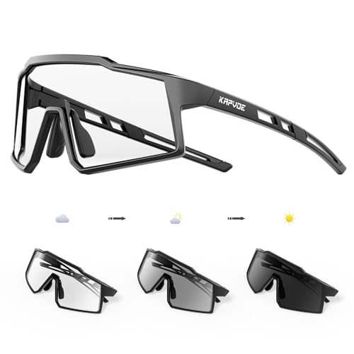 KAPVOE Photochromatische Selbsttönend Kinder Sonnenbrille Jugend Baseball Sonnenbrille Leicht TR90 Rahmen UV400 Schutz Fahrradbrille für Jungen Mädchen Sport Radfahren 01 KAPVOE Photochromatische Selbsttönend Kinder Sonnenbrille Jugend Baseball Sonnenbrille Leicht TR90 Rahmen UV400 Schutz Fahrradbrille für Jungen Mädchen Sport Radfahren 01 von KAPVOE