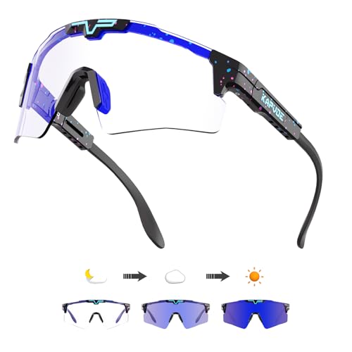 KAPVOE Photochrome Fahrradbrille Männer Frauen Klar Sport Sonnenbrille Einstellbare TR 90 Rahmen Mountainbike Sonnenbrille MTB Fahrradfahren KAPVOE Photochrome Fahrradbrille Männer Frauen Klar Sport Sonnenbrille Einstellbare TR 90 Rahmen Mountainbike Sonnenbrille MTB Fahrradfahren von KAPVOE
