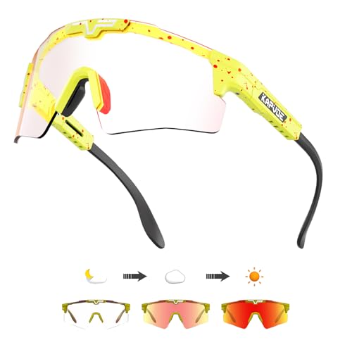 KAPVOE Photochrome Fahrradbrille Männer Frauen Klar Sport Sonnenbrille Einstellbare TR 90 Rahmen Mountainbike Sonnenbrille MTB Fahrradfahren KAPVOE Photochrome Fahrradbrille Männer Frauen Klar Sport Sonnenbrille Einstellbare TR 90 Rahmen Mountainbike Sonnenbrille MTB Fahrradfahren von KAPVOE