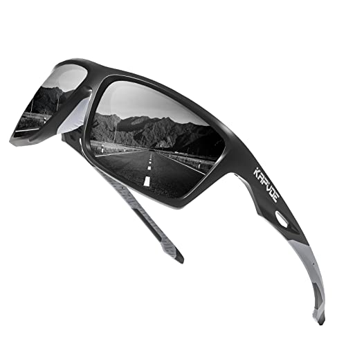 KAPVOE Polarisierende Sport-Sonnenbrille hohe Definition hohen Kontrast Objektiv für Männer Frauen Radfahren Laufen Fahren Angeln Angeln Golf 04 von KAPVOE