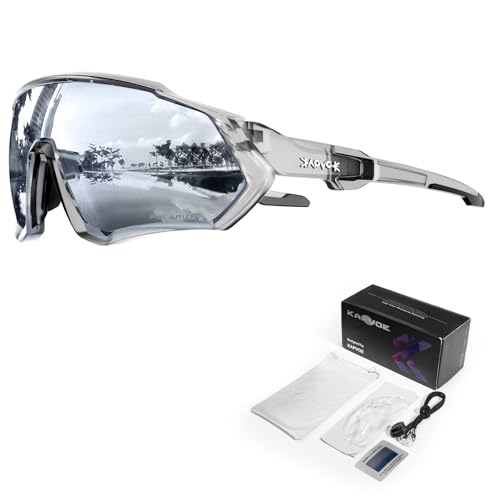 KAPVOE Polarisiert Fahrradbrille Uv400 Schutz TR90 Rahmen Sportsonnenbrille Sportbrille für Herren Damen Sport Radfahren MTB Radbrille Fahren Radsport Laufen 60 KAPVOE Polarisiert Fahrradbrille Uv400 Schutz TR90 Rahmen Sportsonnenbrille Sportbrille für Herren Damen Sport Radfahren MTB Radbrille Fahren Radsport Laufen 60 von KAPVOE
